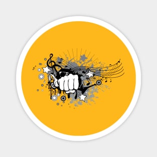 Music Fist Illustration for Music lovers Magnet